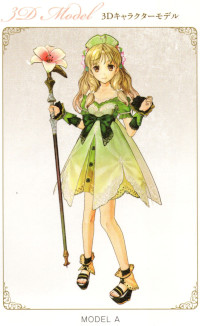 「アーシャのアトリエ 公式ビジュアルブック」に載っているアーシャの3Dキャラクターモデル