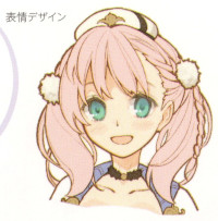 「エスカ&ロジーのアトリエ 公式ビジュアルブック」に載っているエスカの表情デザインの1つ。