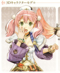 「エスカ&ロジーのアトリエ 公式ビジュアルブック」に載っているエスカの3Dキャラクターモデル