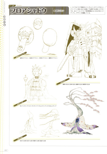 「ペルソナ4 公式設定画集」のフロアシャドウの情報掲載ページ